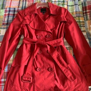 The Limited red belted trench / rain coat S